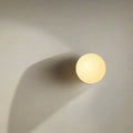 Minimalist Frosted Glass Wall Light With Iron Base